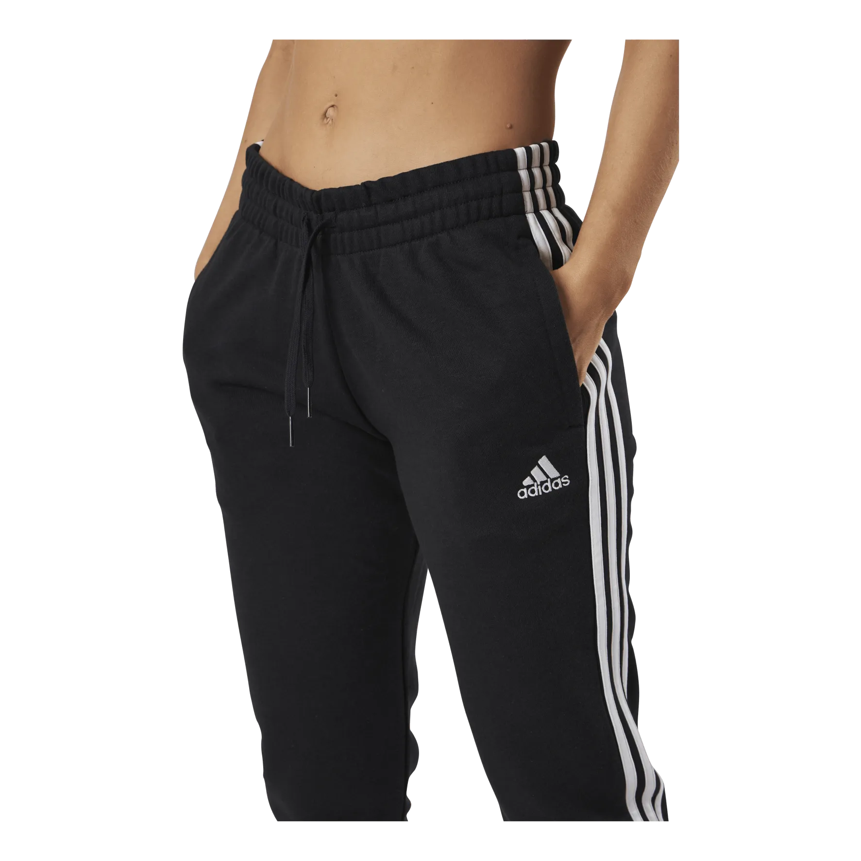 Adidas Essentials Slim Tapered Cuffed Pant Black / White