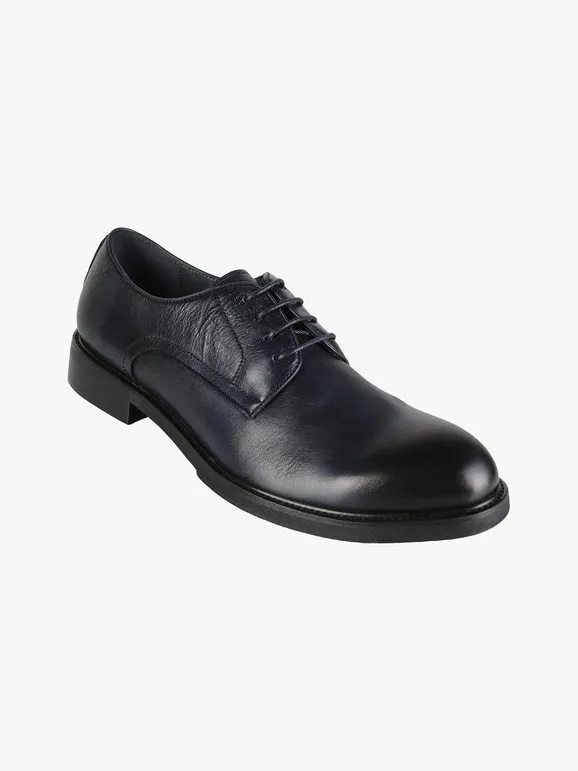 Amerigo Vespucci Zapatos clásicos de piel con cordones para hombre.