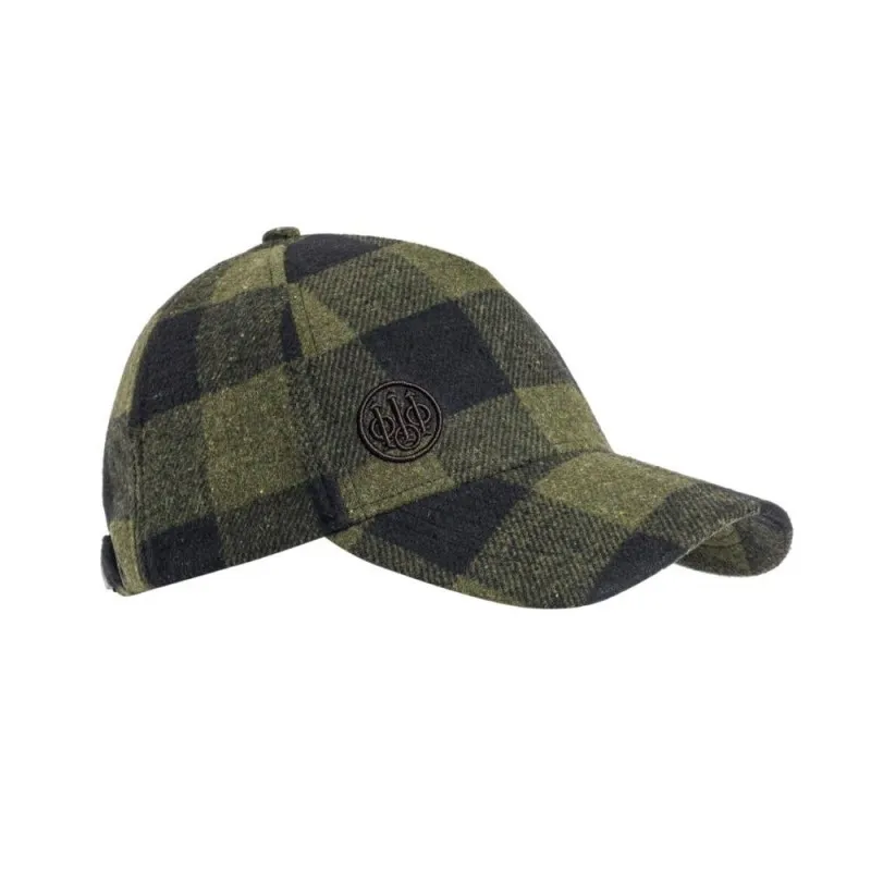 Beretta Gorra a cuadros Lodge Green Moss Check