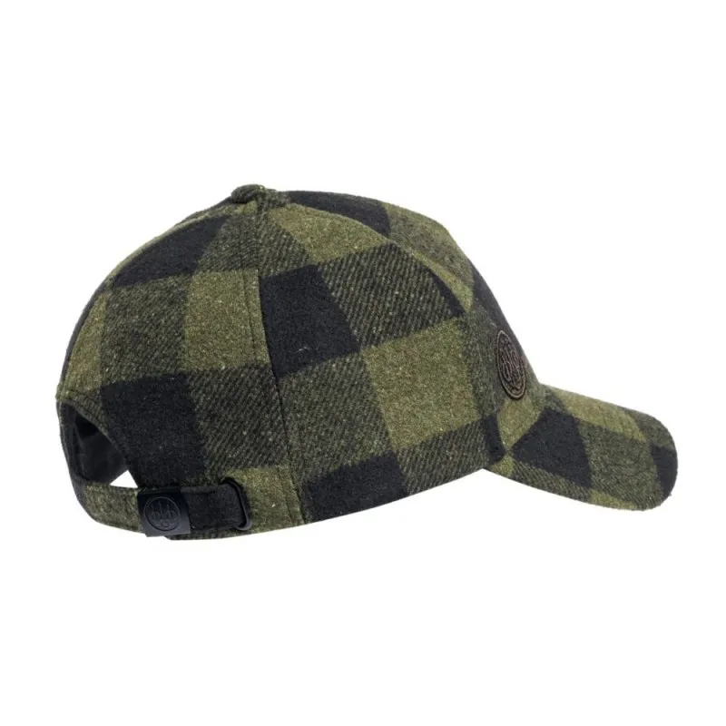 Beretta Gorra a cuadros Lodge Green Moss Check