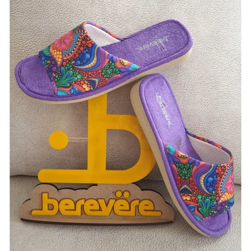 Berevere Zapatilla Mujer Hogar Estampada Verano