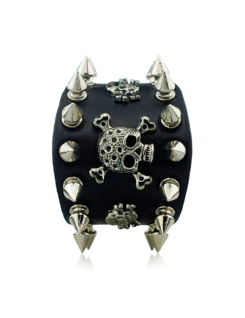 Black metal gothic wristband