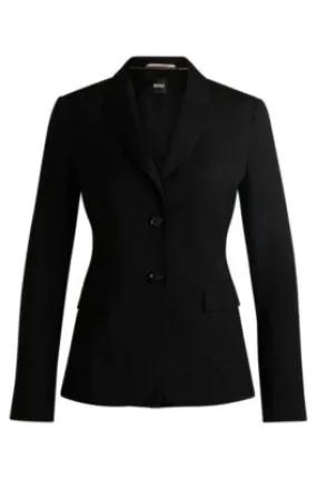 Blazer regular fit en lana virgen