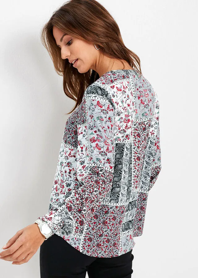 Blusa estampada Estampado en plateado