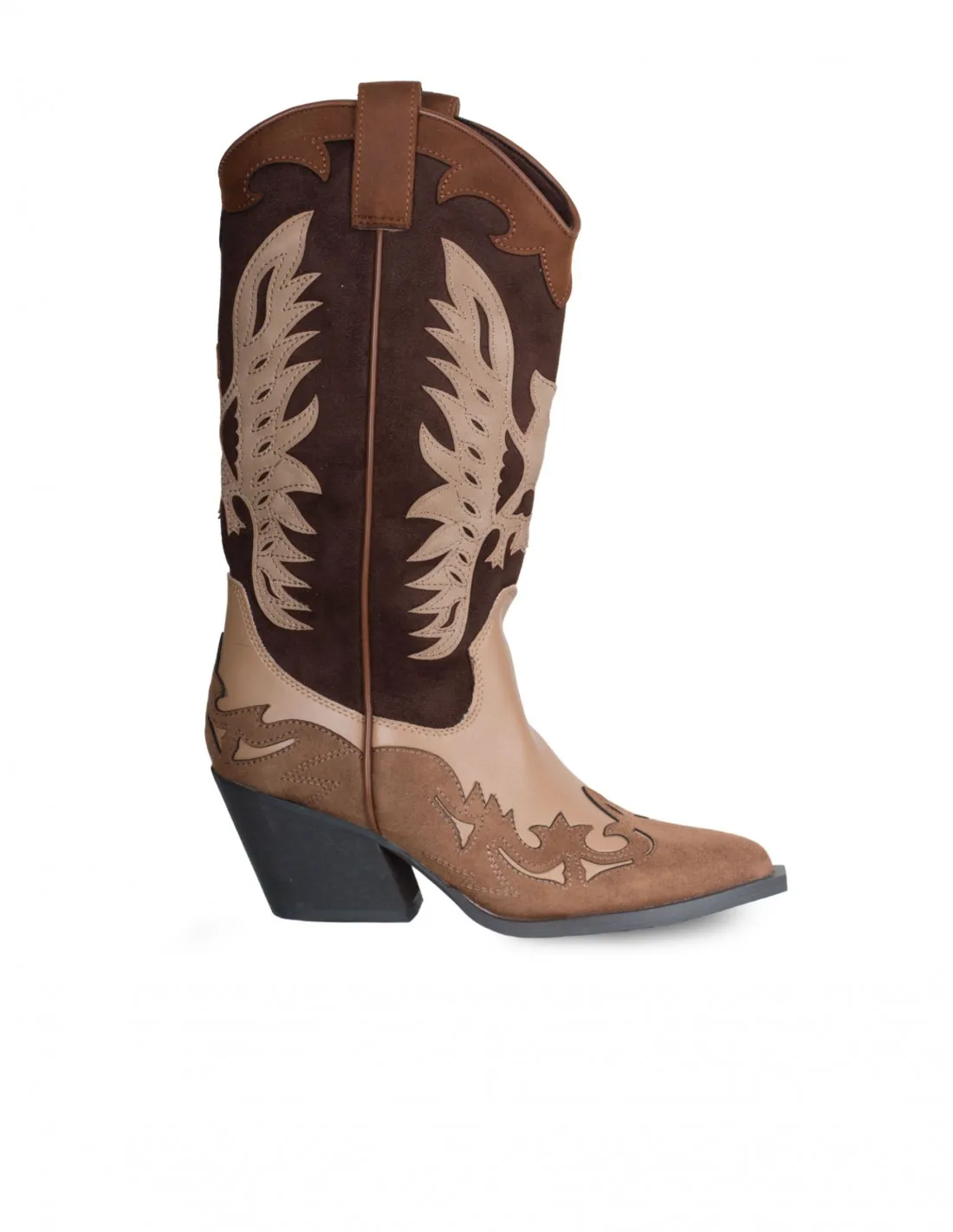 Botas Cowboy Combinadas Camel