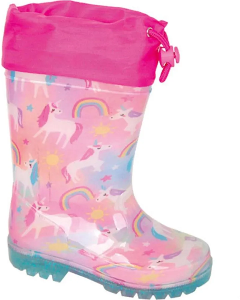 Botas de agua BUBBLE BOBBLE  de Niña BUBBLE KIDS C1193-L BOTAS DE AGUA CON LUCES PARA NINA  ROSA