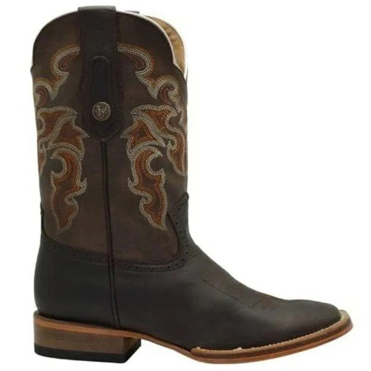 Botas de Cuero Original Horma Rodeo Color Cafe Suela de Hule JB-VE522