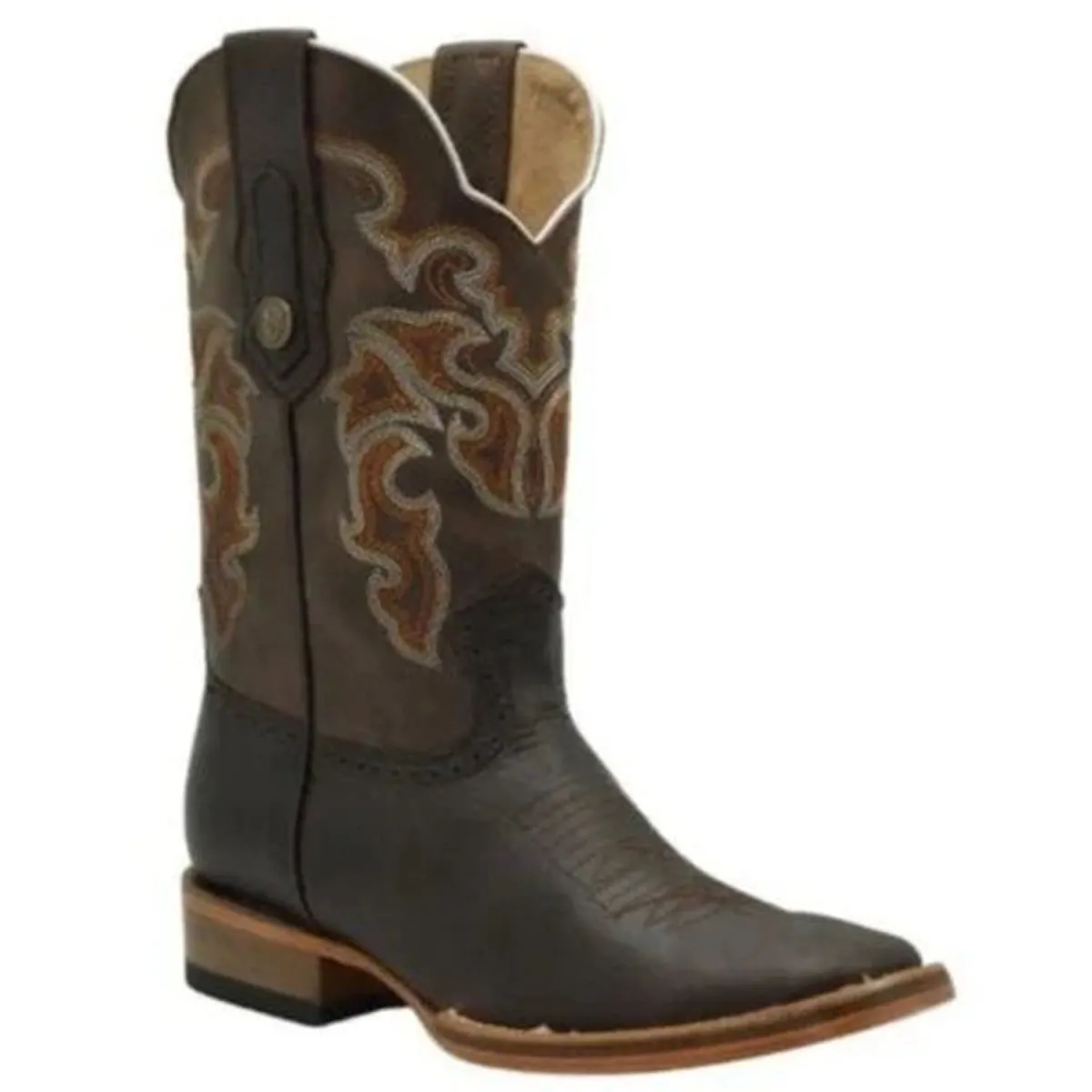 Botas de Cuero Original Horma Rodeo Color Cafe Suela de Hule JB-VE522