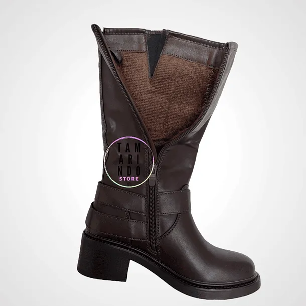 BOTAS LARGAS MARRON K33 ESTRELLAS