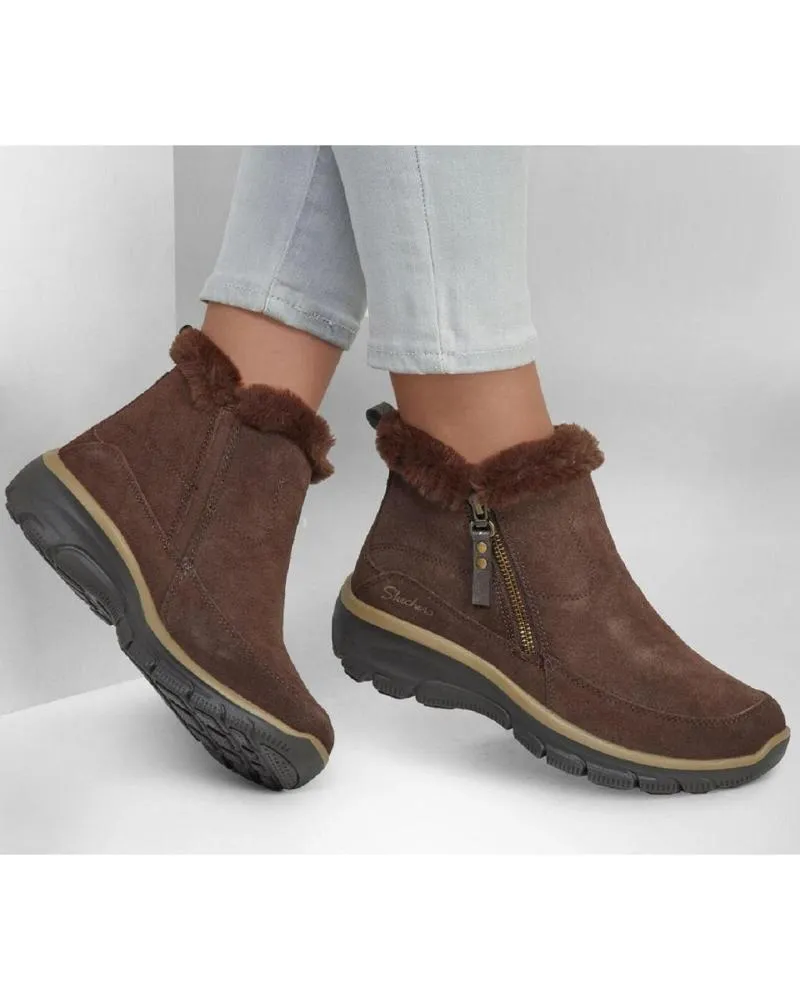 Botines SKECHERS  de Mujer 167862 BOTAS DE MUJER ANTE SERRAJE  MARRON