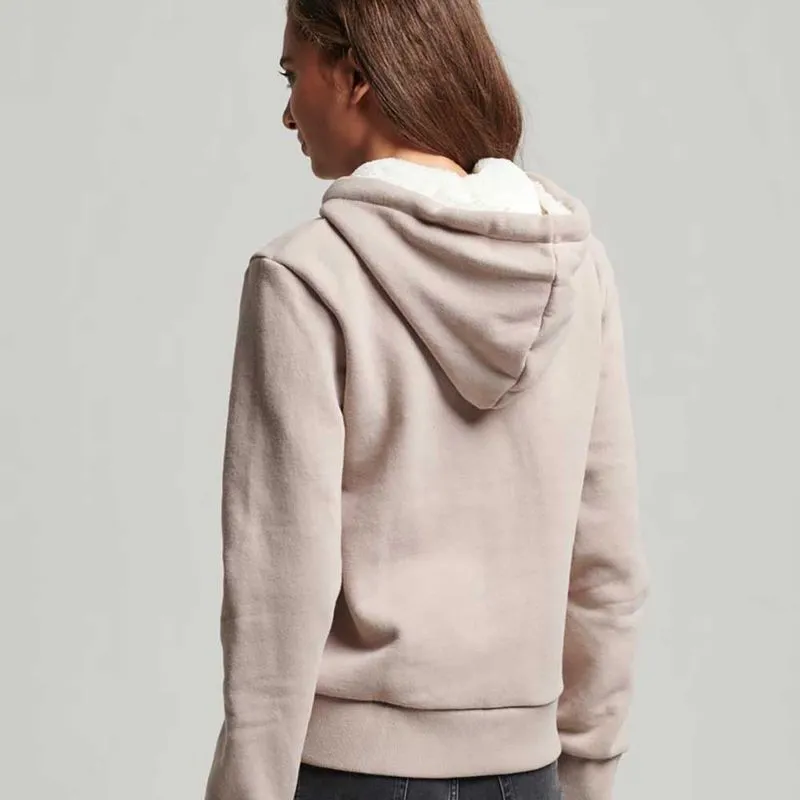 Buzo Cerrado Para Mujer Luxe Metallic Logo Superdry