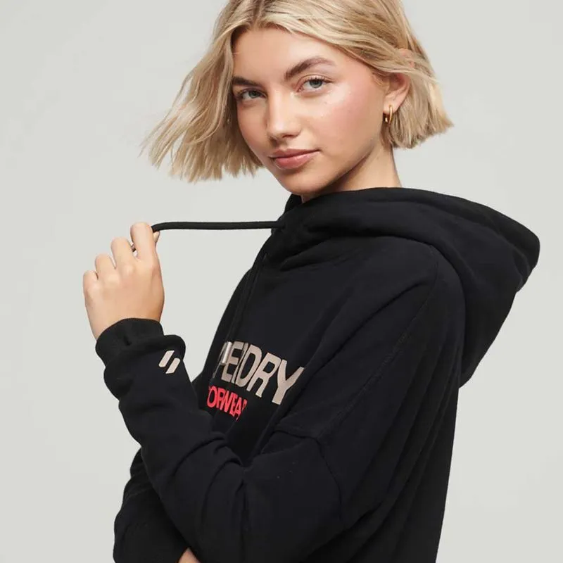 Buzo Cerrado Para Mujer Sportswear Logo Boxy Superdry