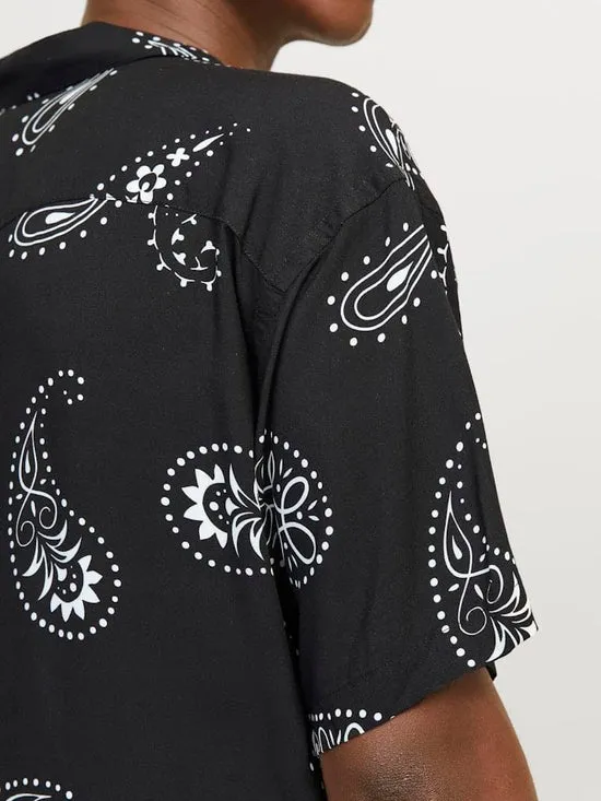 Camisa Oversize estampada Negra -JJJEFF