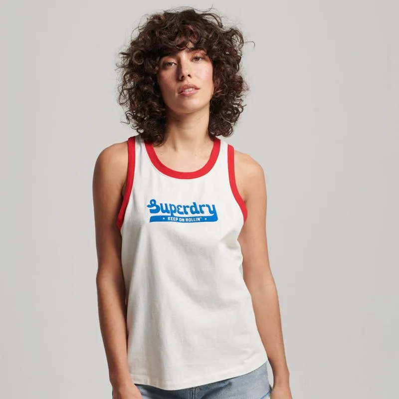 Camiseta Manga Sisa Para Mujer Vintage Roll With It Superdry 55684