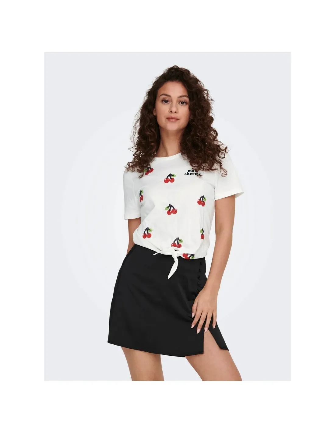 Camiseta ONLY Blanca Estampada - Ecool