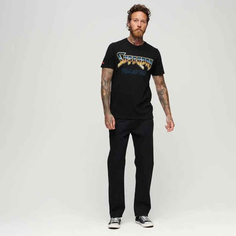 Camiseta Para Hombre 70'S Rock Graphic Band Superdry