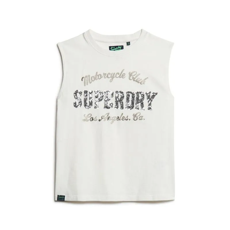 Camiseta Para Mujer Embellish Archive Fitted Tank Superdry