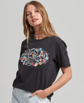 Camiseta Para Mujer Vintage Floral Scripted Superdry 52381