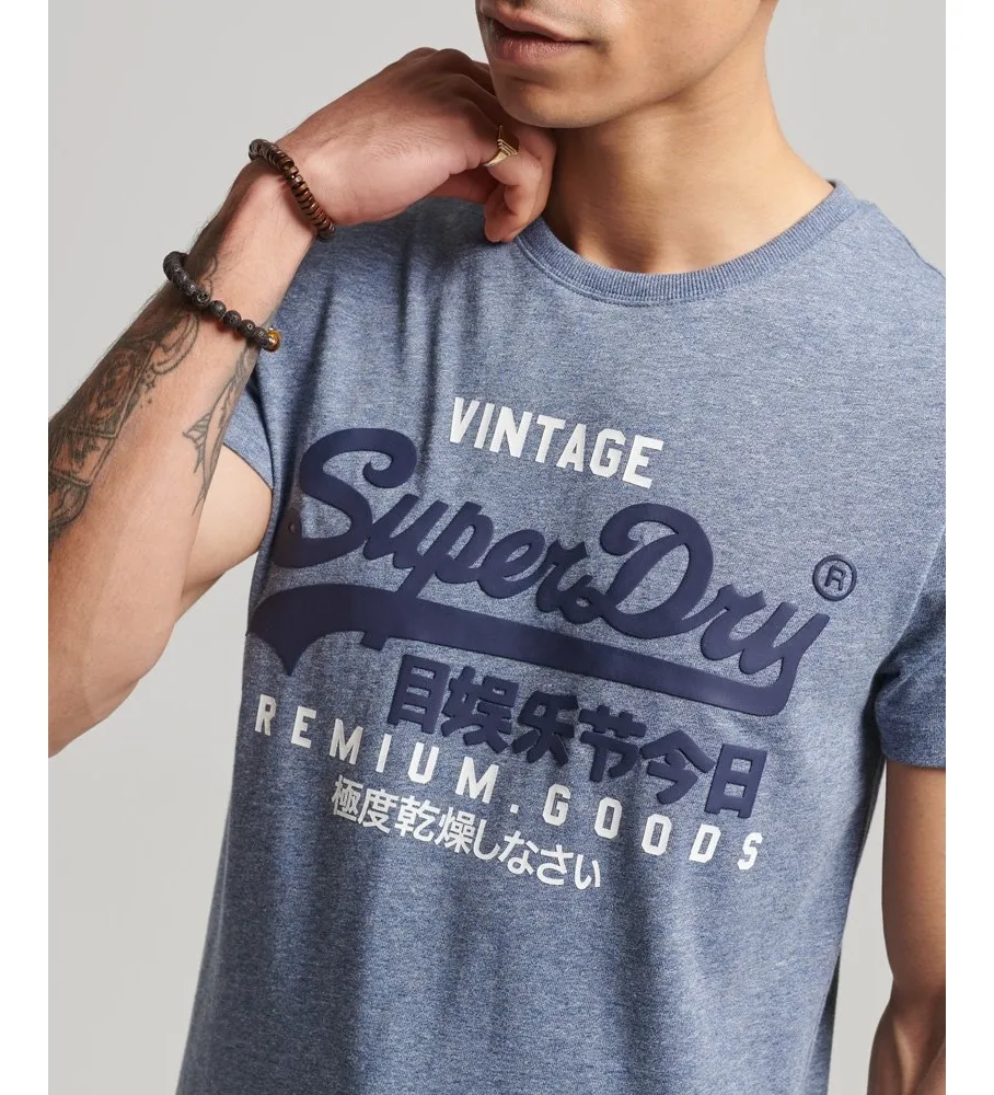 Camiseta Vintage logo azul