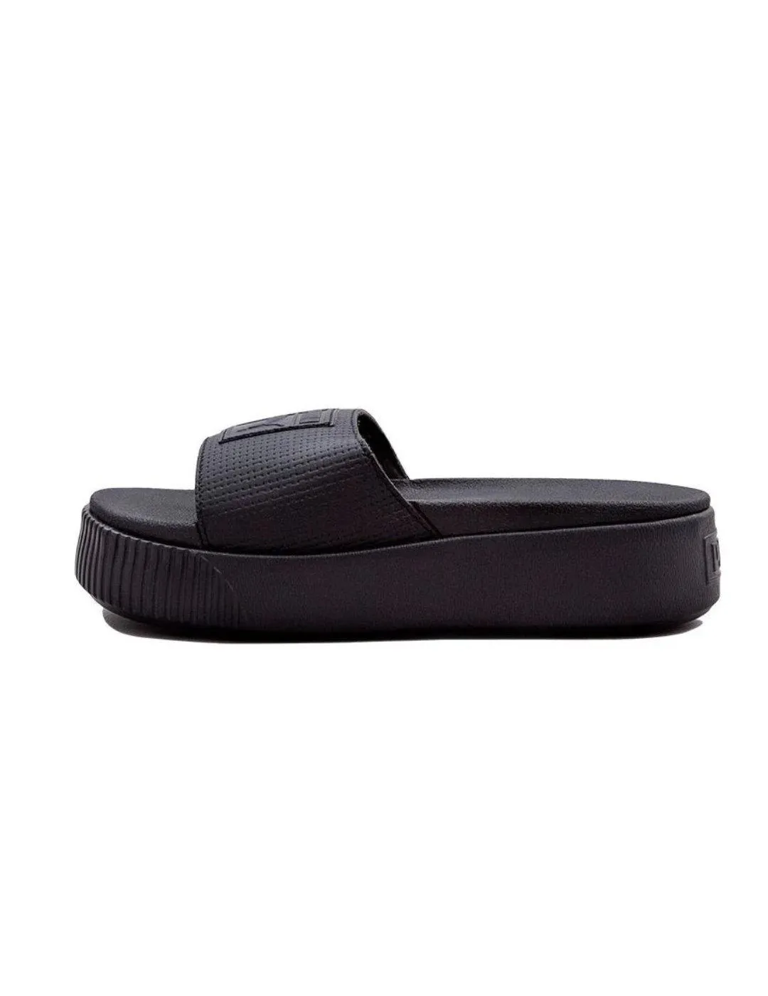 Chanclas Puma Platform negro logotipo para mujer