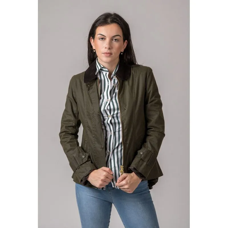 Chaqueta encerada Ambre verde