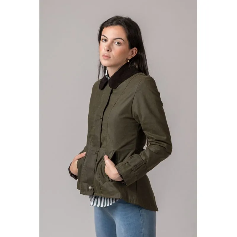 Chaqueta encerada Ambre verde