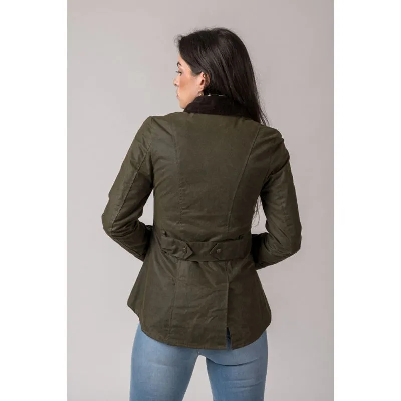 Chaqueta encerada Ambre verde