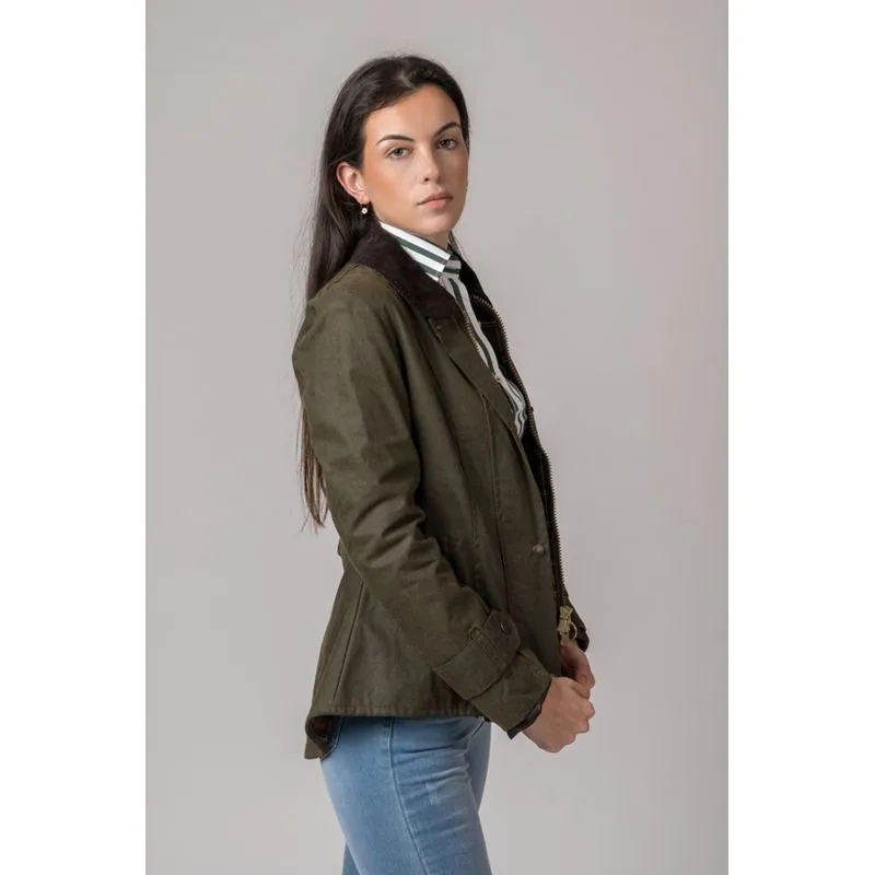 Chaqueta encerada Ambre verde