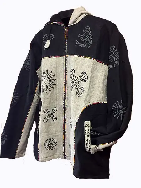 Chaqueta tibetana estampada