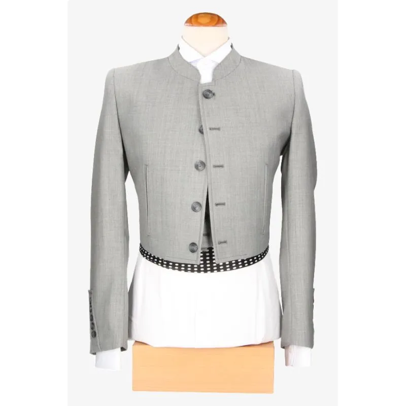 Chaqueta y chalequillo gris hilatura fina