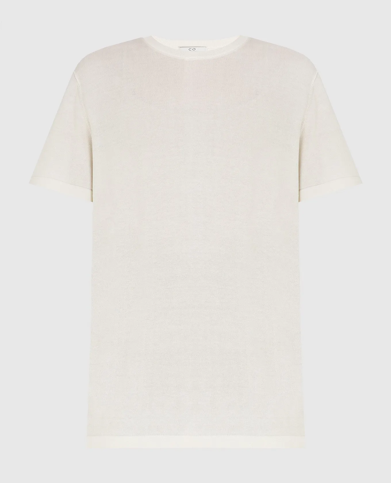 CO Light beige silk t-shirt