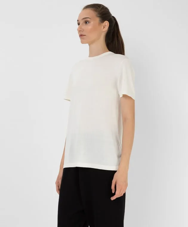 CO Light beige silk t-shirt