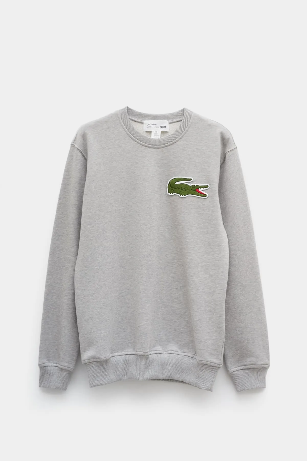 COMME DES GARCONS SHIRT X LACOSTE TOP GREY SWEATSHIRT