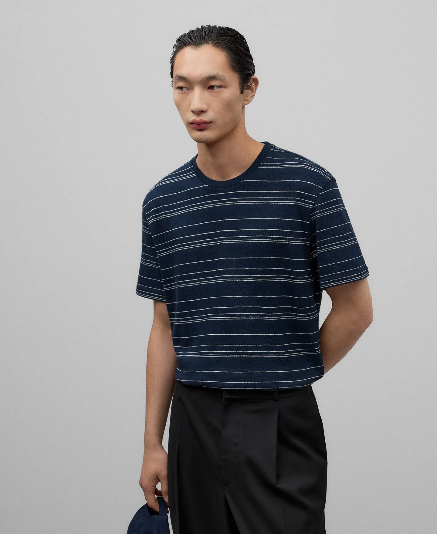 Cotton striped T-shirt man