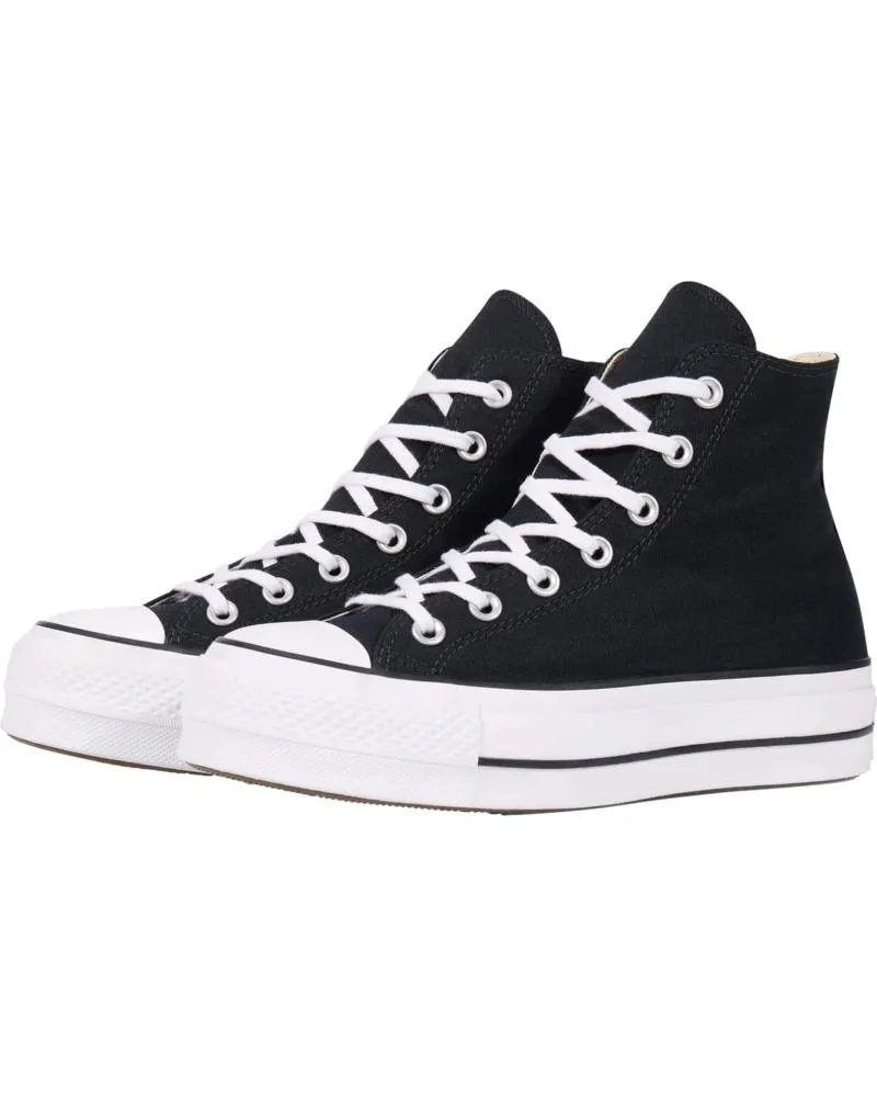 Deportivas CONVERSE  de Mujer y Niña y Niño 560845C CHUCK TAYLOR ALL STAR HIGH TOP PLATFORM BLACK-WHITE-WHITE  NEGRO