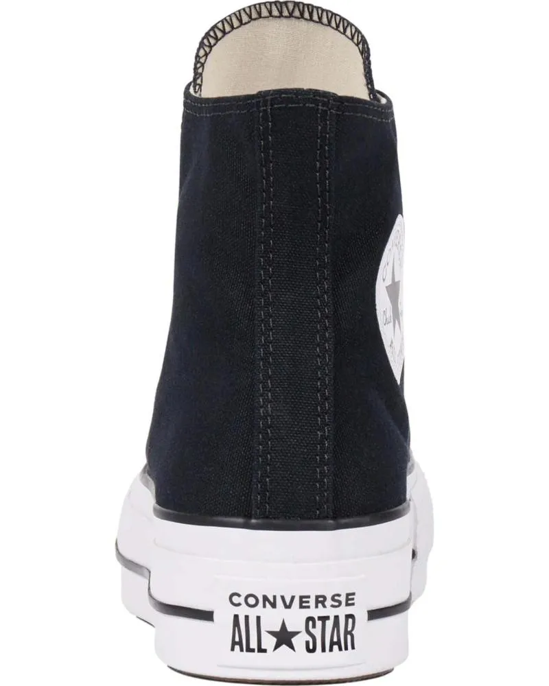 Deportivas CONVERSE  de Mujer y Niña y Niño 560845C CHUCK TAYLOR ALL STAR HIGH TOP PLATFORM BLACK-WHITE-WHITE  NEGRO