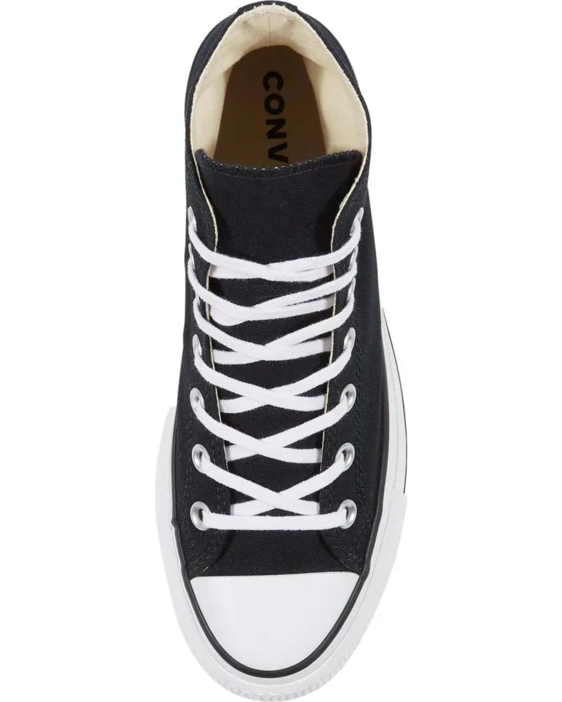 Deportivas CONVERSE  de Mujer y Niña y Niño 560845C CHUCK TAYLOR ALL STAR HIGH TOP PLATFORM BLACK-WHITE-WHITE  NEGRO