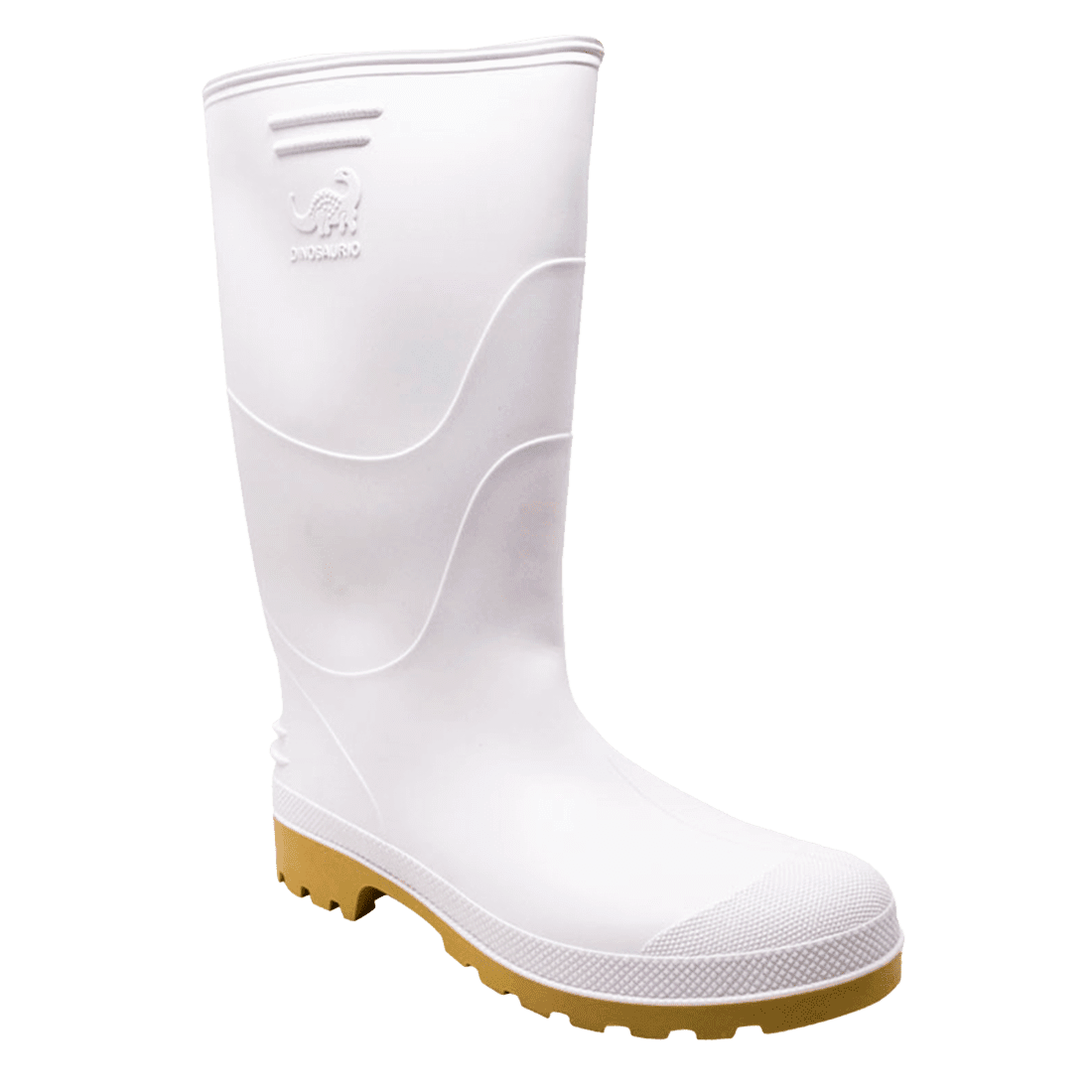 Dinosaurio pp-1015b-06.5 talla 38 par de botas de pvc antideslizantes blancas altas