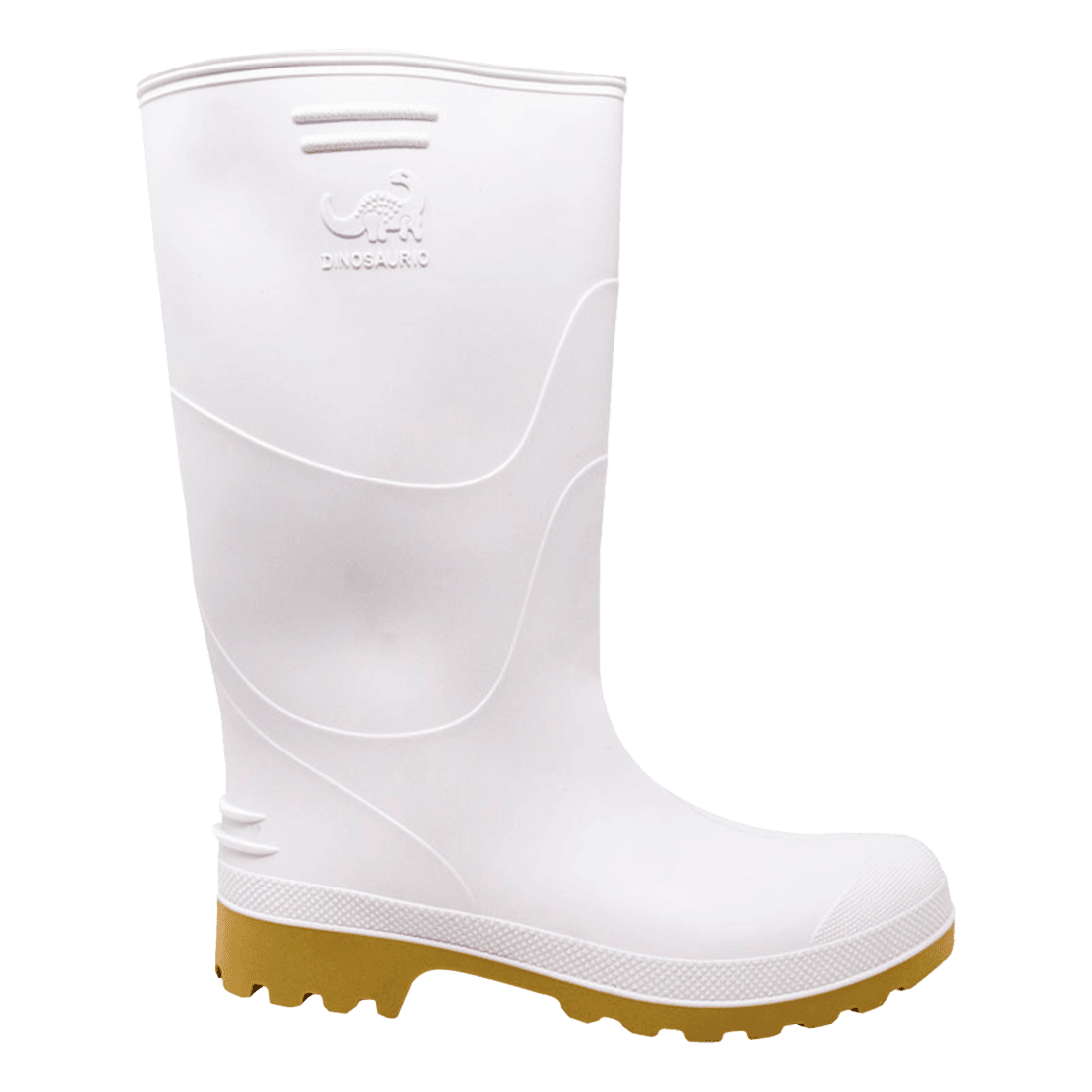 Dinosaurio pp-1015b-08 talla 40 par de botas de pvc antideslizantes blancas altas