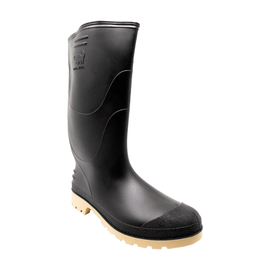 Dinosaurio pp-1015n-04.5 talla 36 par de botas de pvc antideslizantes negras altas