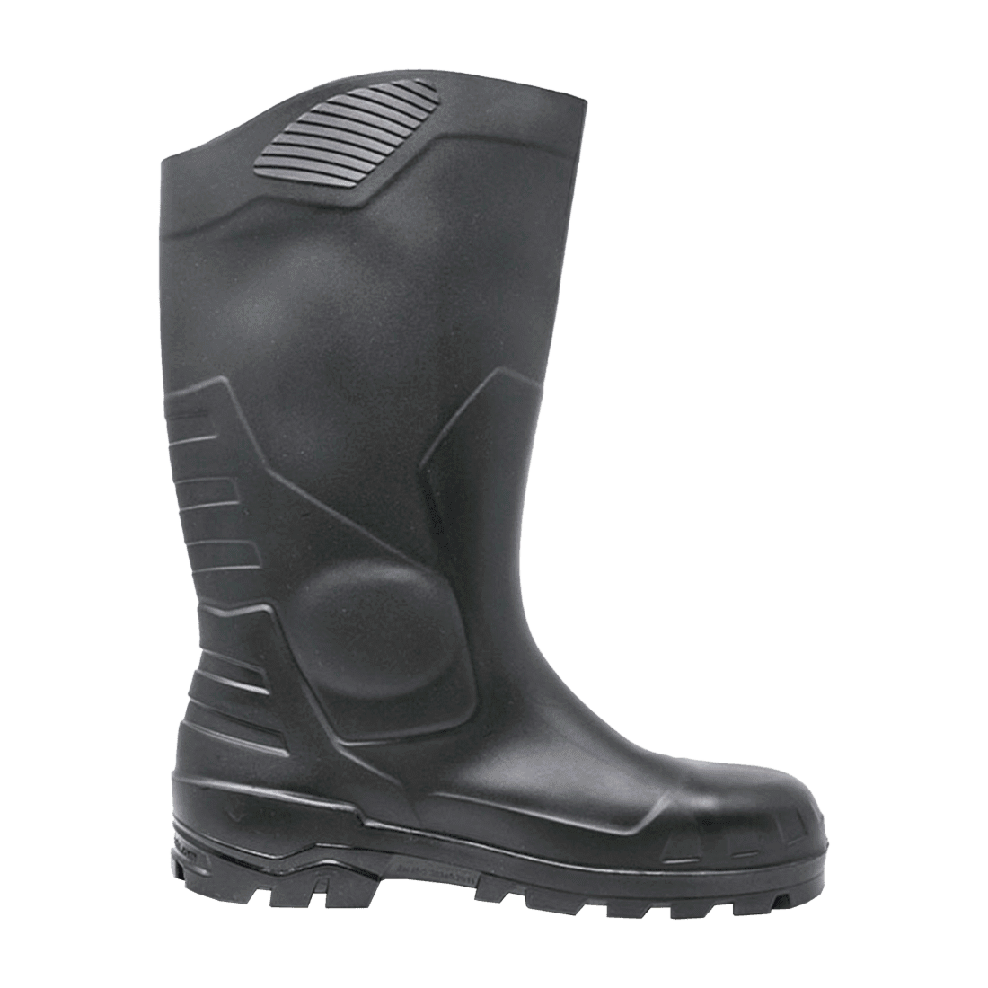 Dunlop pp-h142011-07 talla 42 par de botas de pvc anti-estaticas punta de acero negra altas