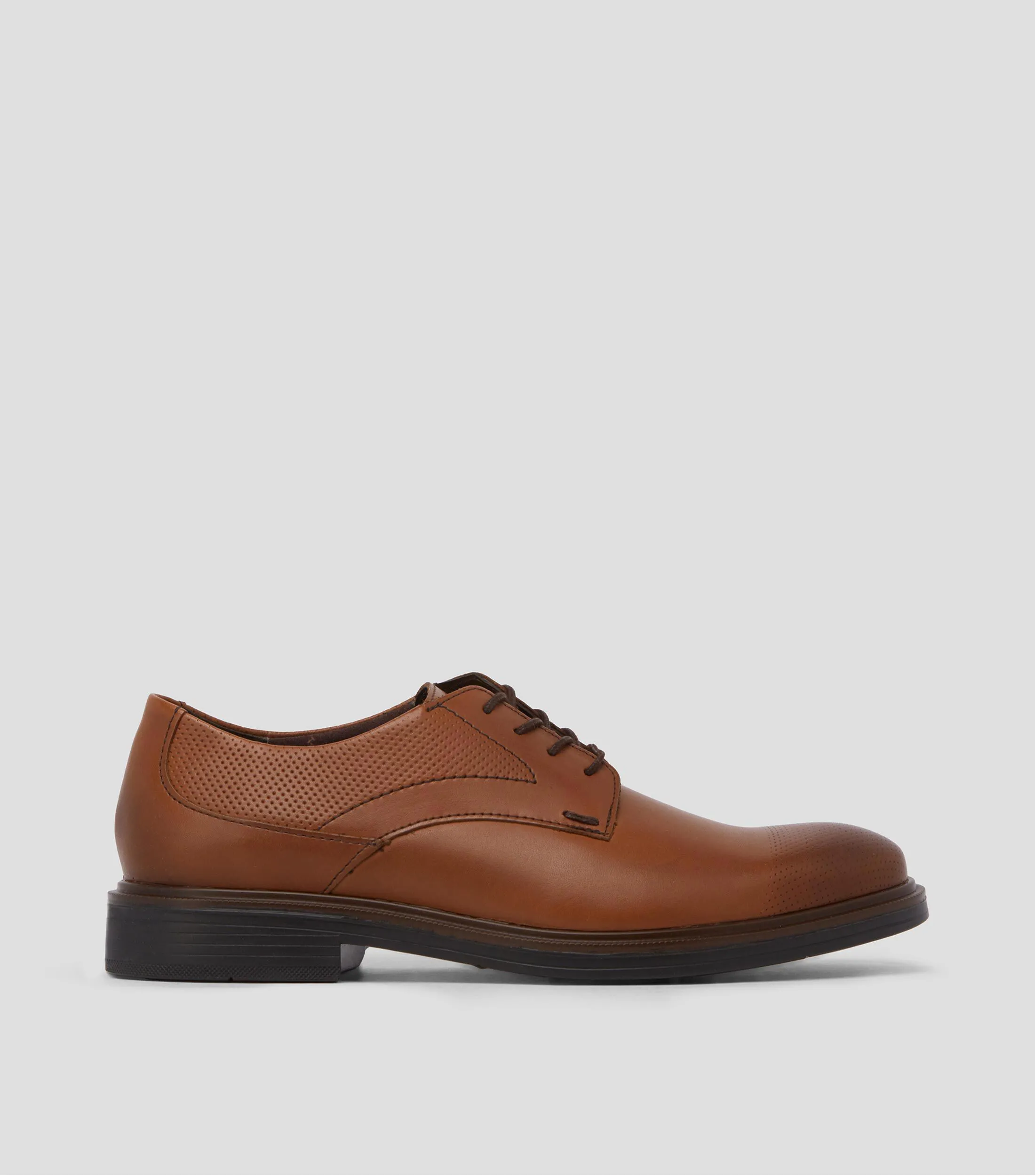 Flexi Zapatos de vestir Derby café Parker en piel Hombre