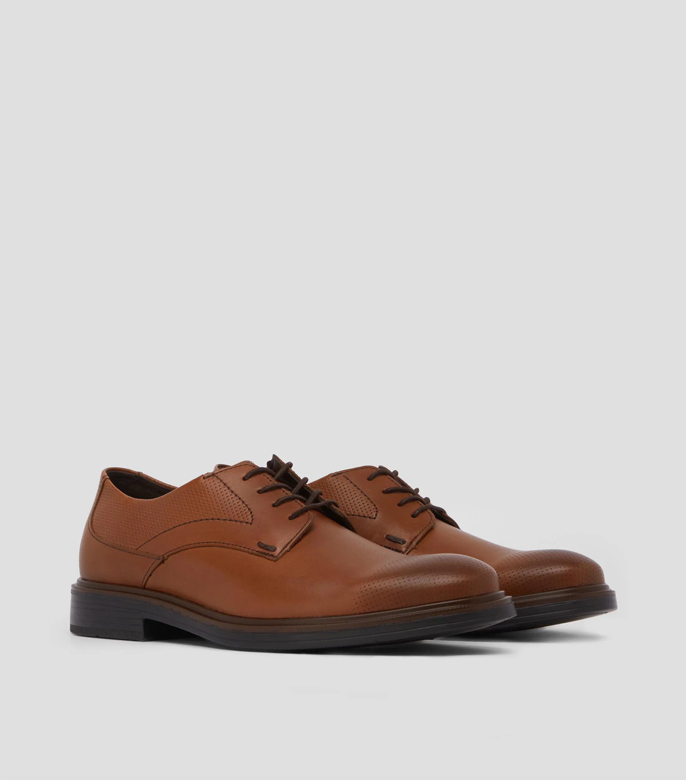 Flexi Zapatos de vestir Derby café Parker en piel Hombre