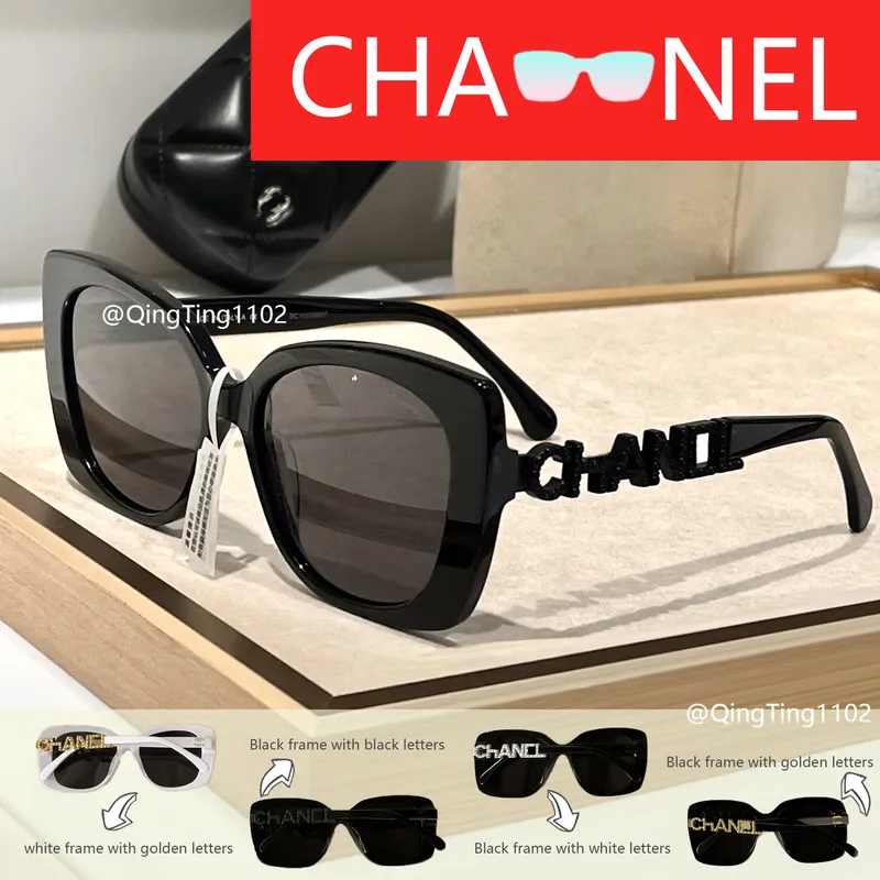 Gafas de sol Mujeres LS Man Channelsunglasses Gafas Diamante Unisex Diseñador Protección de UV Gafas de sol con caja