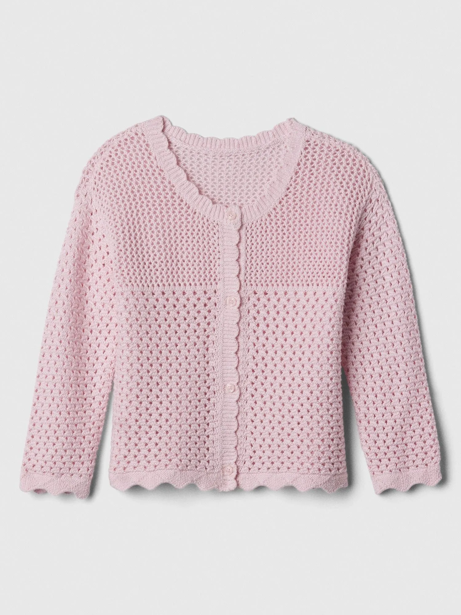 GAP Chaleco Cárdigan GAP Crochet Toddler Niña Rosado