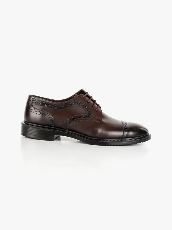 Gian Marco Venturi Zapatos oxford de piel con cordones