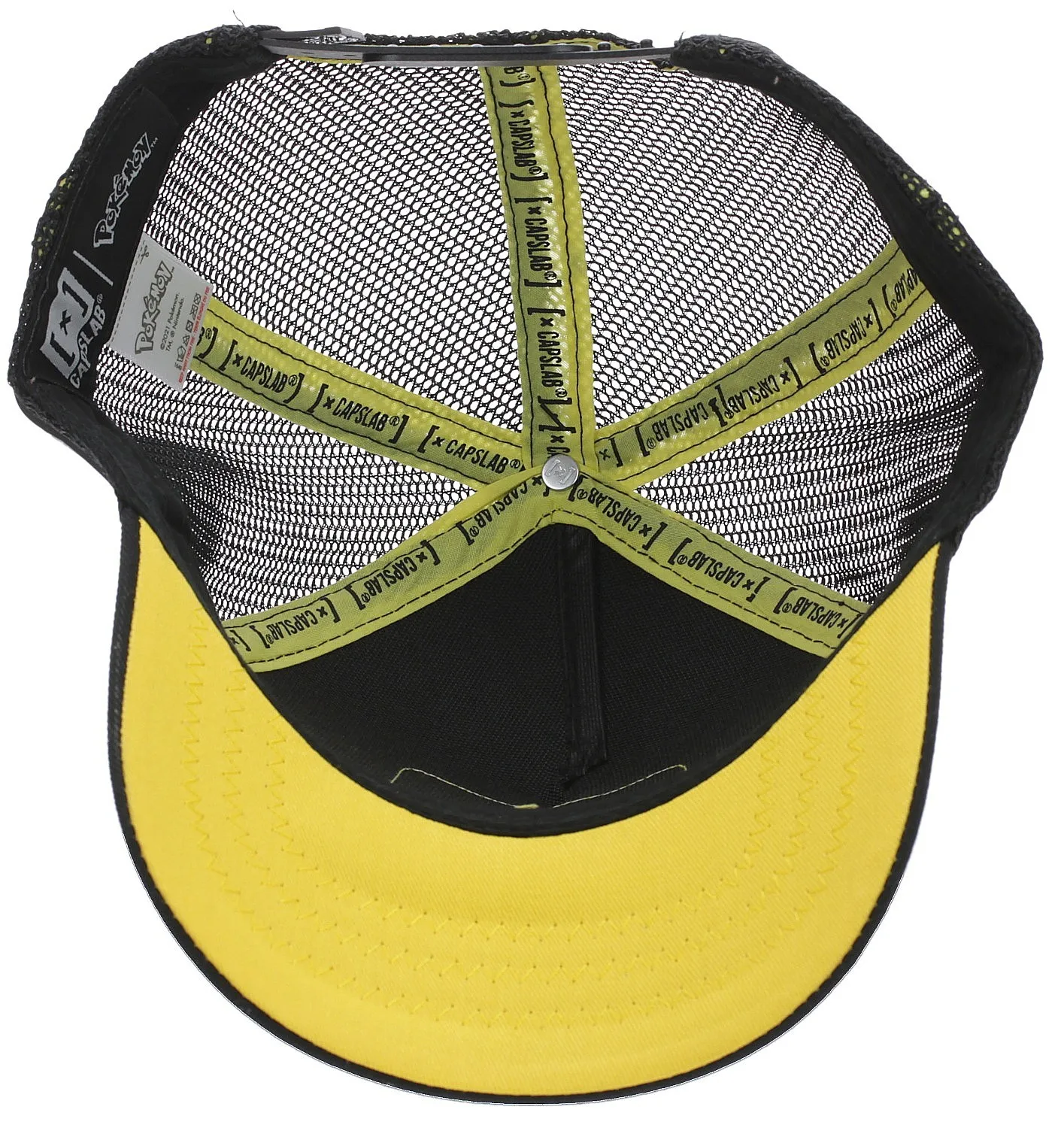 gorra con visera Capslab Pokemon Trucker - Pikachu/Black/Black/Yellow - men´s