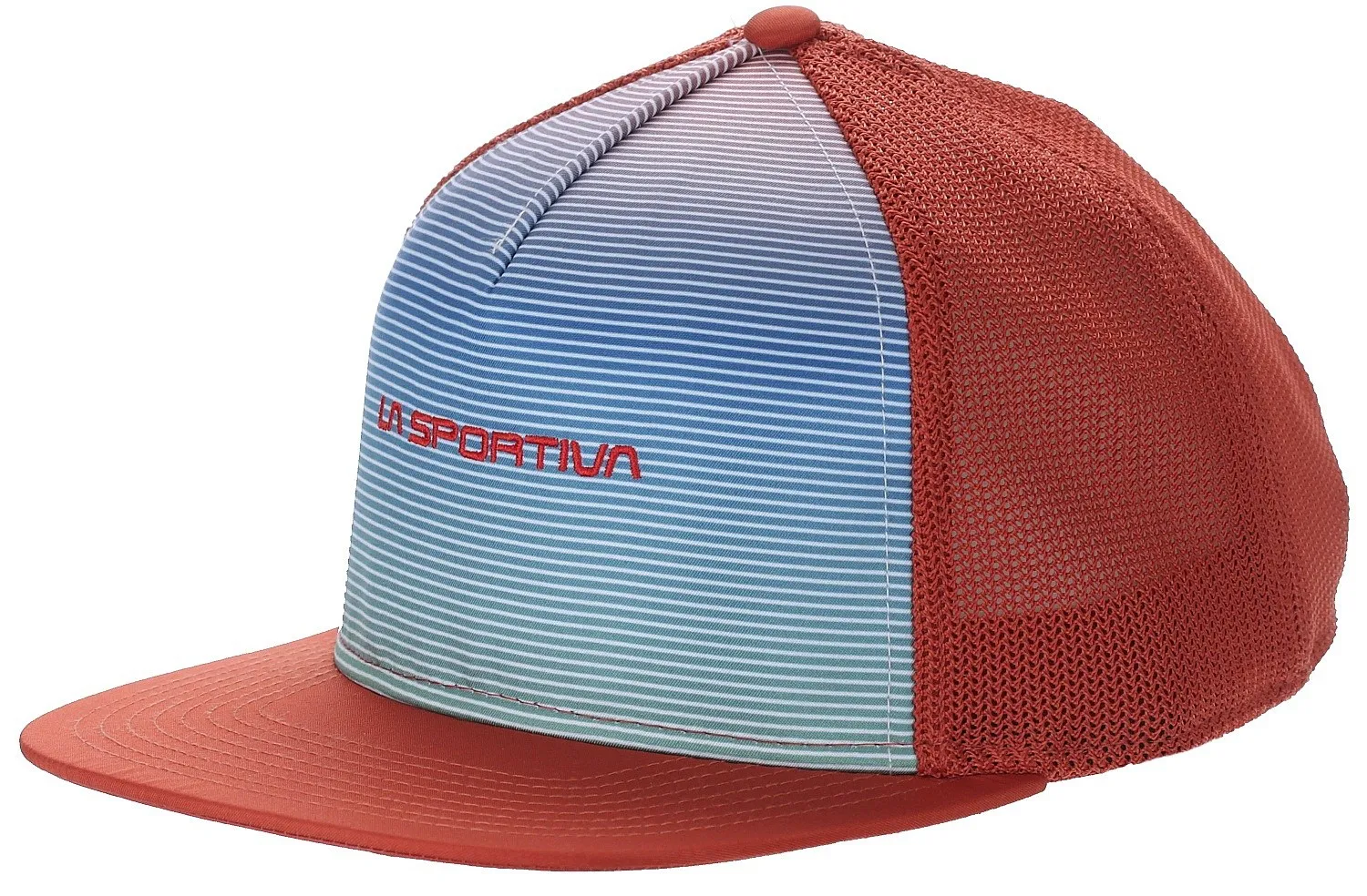 gorra con visera La Sportiva Fade Trucker - Saffron/Space Blue