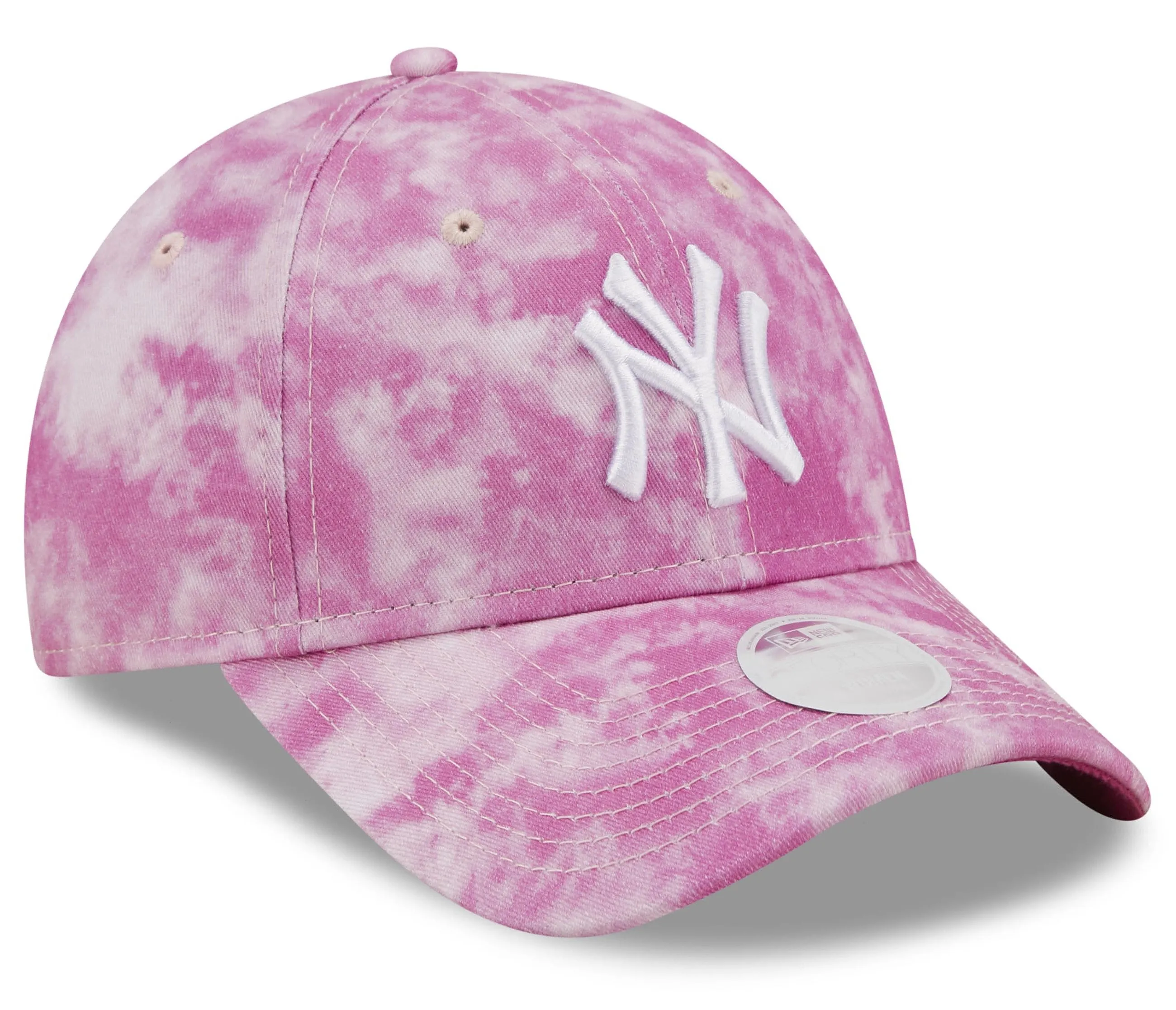 gorra con visera New Era 9FO Tie Dye MLB New York Yankees - Pink/White - women´s