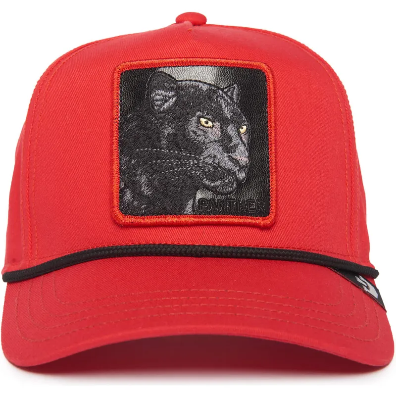 Gorra curva roja snapback pantera Panther 100 The Farm All Over Canvas de Goorin Bros.